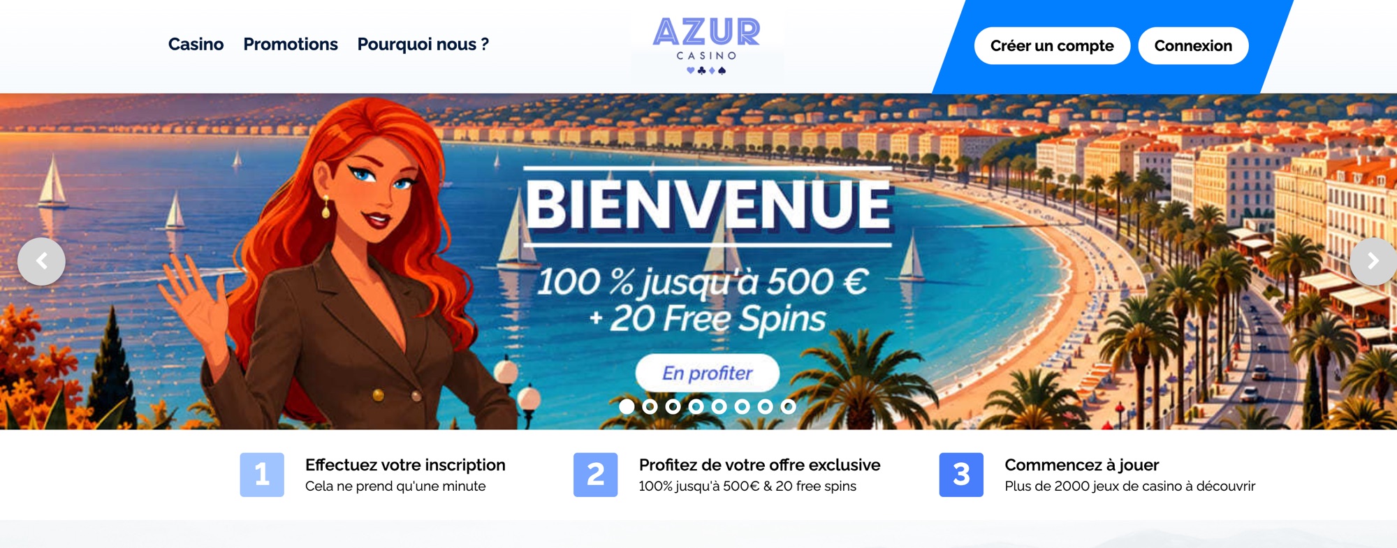 Capture d&rsquo;écran du site Azur